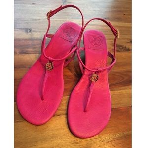Tory Burch Magenta Emmy Demi Wedge